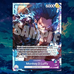 OP11 Luffy - Tarjeta de líder personalizada - One Piece TCG - Holográfica