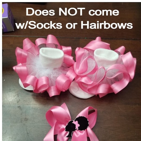 Ribbon Tutu Ruffle Anklets, Tutu Socks, , Ankle Tutus, Ribbon Ruffle Cuffs Infant , Toddler, Tween, Teen and Adult  Socks NOT Included