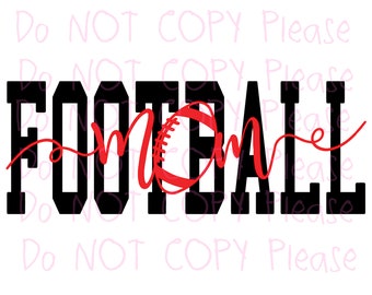 FootBall Mom Svg. DXF, PNG for printing or cataloging Silhouette, PNG Cricut