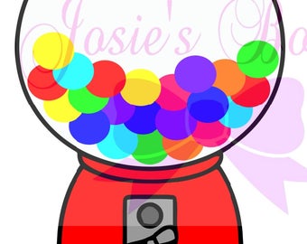 Candyland Candy Bubblegum Machine Straws Sucker Cut Cutting File-Inc:SVG. DXF, Silhouette Cut FIle and PNG Cricut Scan and Cut Scrapbooking
