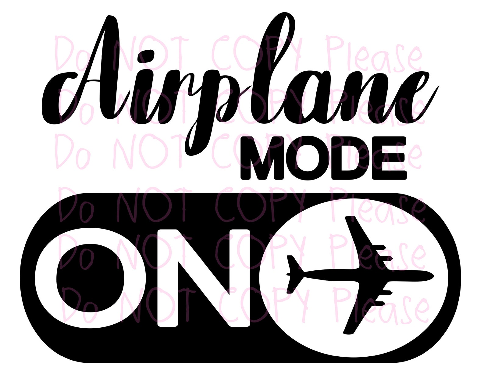 Airplane Mode on Cut Cutting File.svg DXF Silhouette Etsy