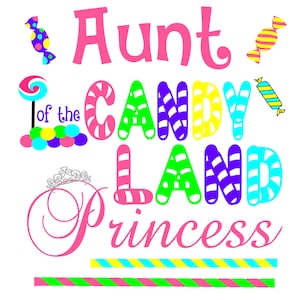 CandyLand Family Pack Mom Dad Sister Brother  Aunt Uncle Cousin Grandma Grandpa - FOr Printing or Cutting SVG and PNG ONLY