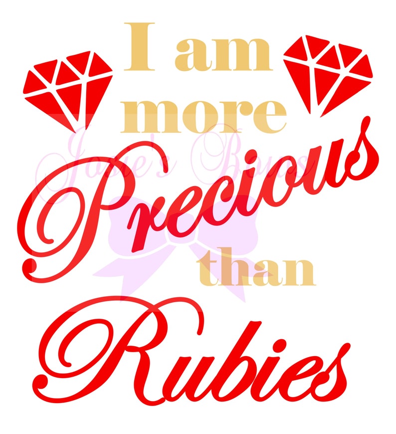 More Precious than Rubies Ruby Shirt T Shirt Design Cut Etsy