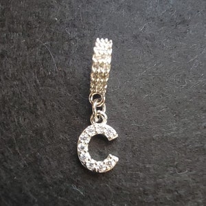 A-Z Alphabet Silver Letters for European Style Charm Bracelet Will Fit Pandora or Pandora Inspired Charm Bracelets