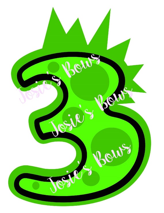 Dinosaur Birthday Number 3 Cut Cutting File Contains Svg Etsy