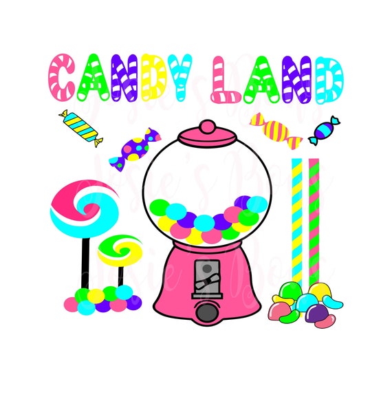 Candy Land T Shirt TSHIRT Tee Shirt Design Cut Cutting File - Etsy