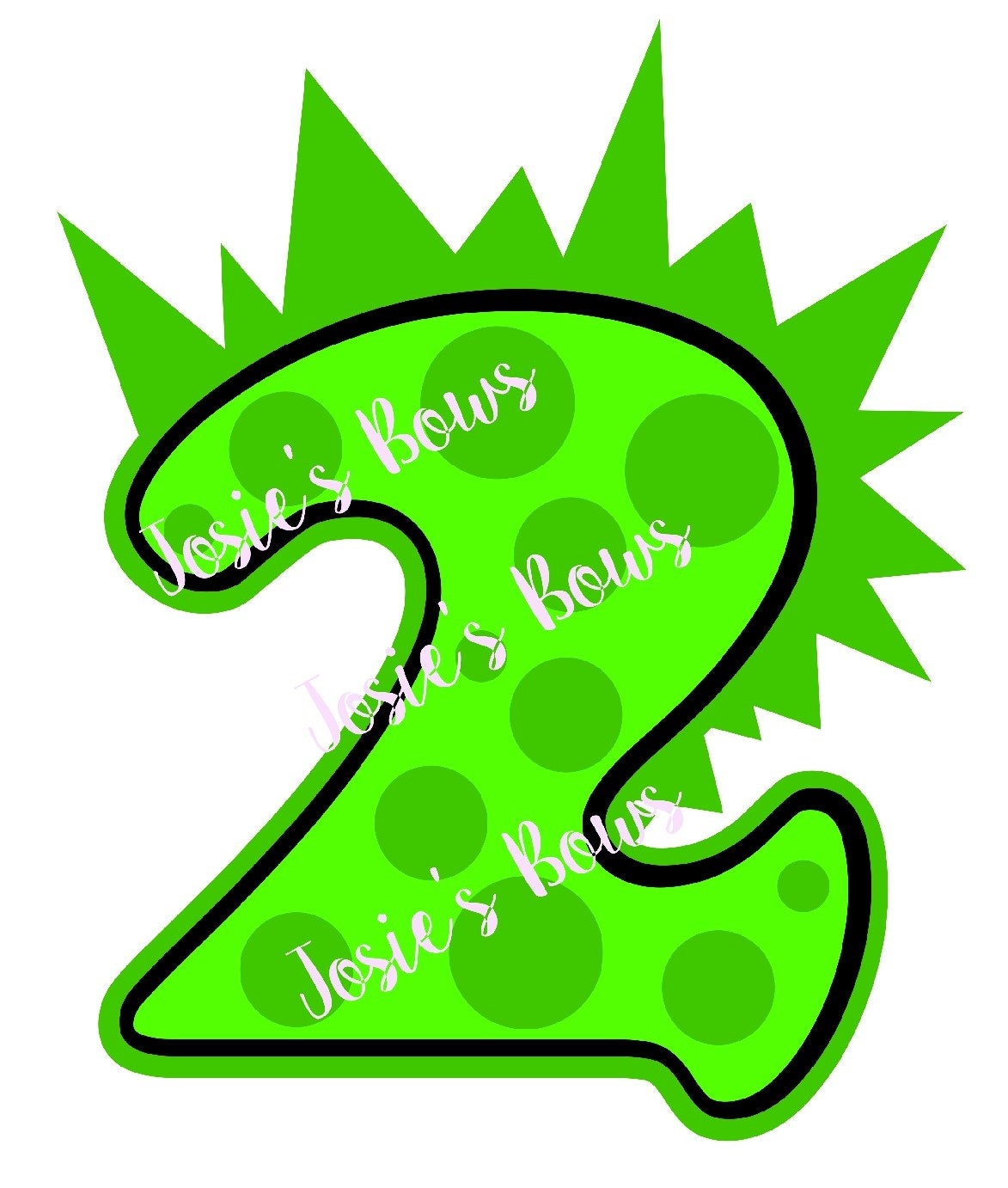 Download Dinosaur Birthday Number 2 Cut Cutting File Contains : SVG ...