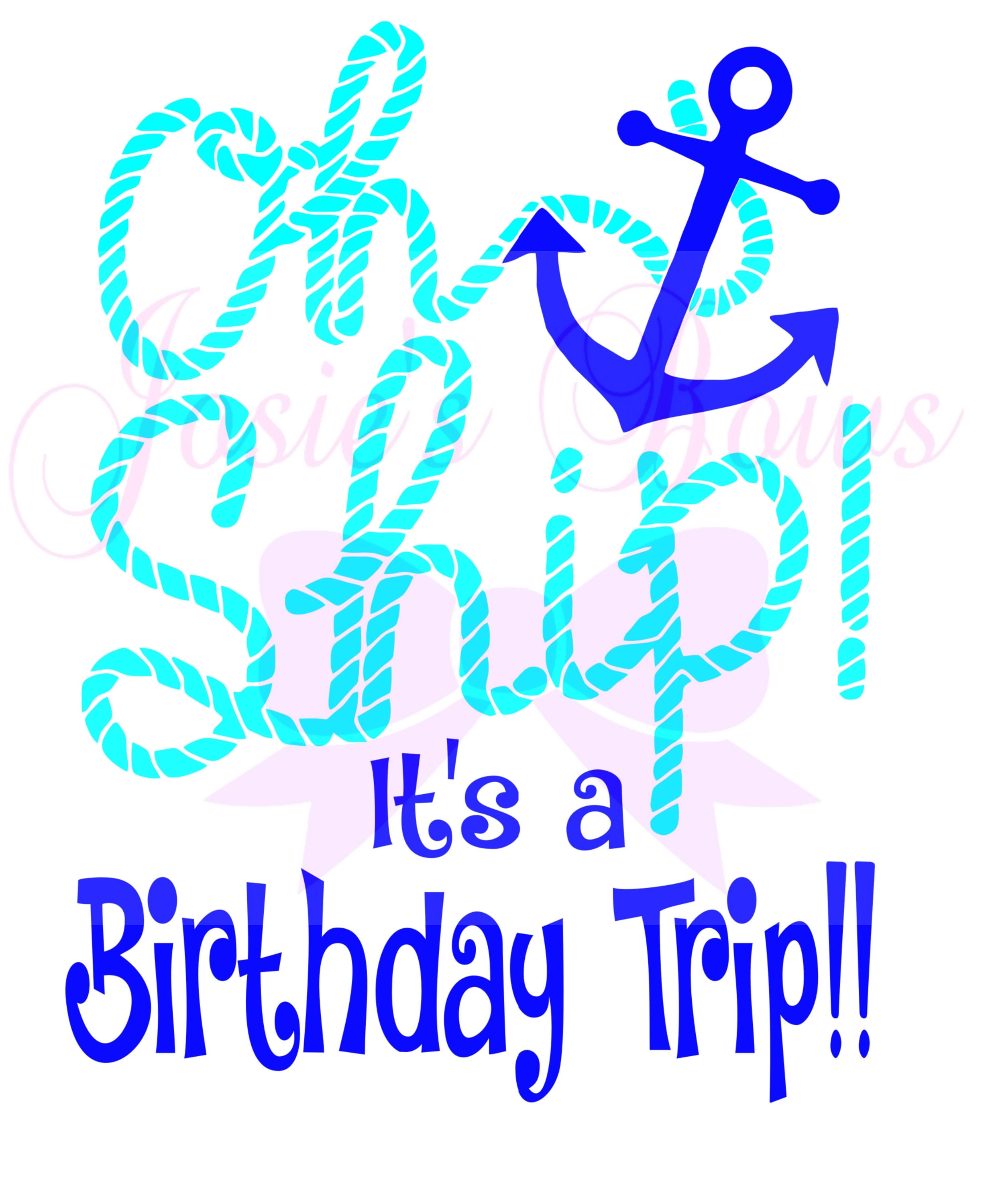 Download Oh SHIP It's a Birthday Trip T Shirt Design Cut Cutting | Etsy