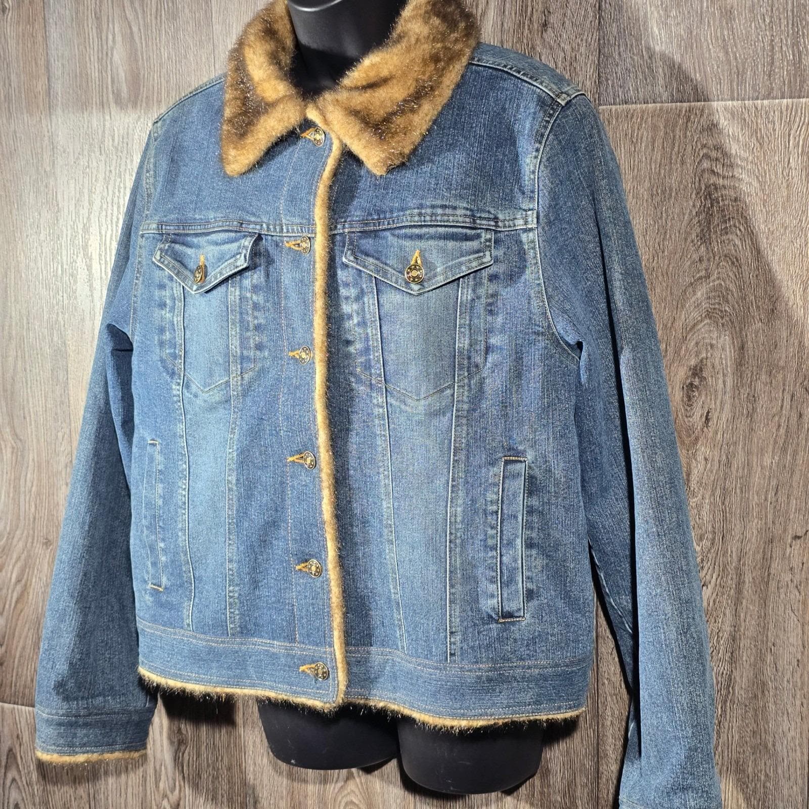 Y2k Denim Fur Lined Coat - Etsy