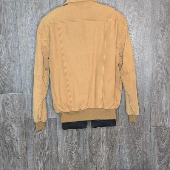 Timberland, Vintage Timberland Weathergear Waterproof Leather Bomber Jacket Tan Small