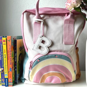 Étiquette personnalisée pour sac à dos pour enfant, étiquette de sac à dos en cuir, cadeau pour la rentrée des classes, souvenir de la rentrée