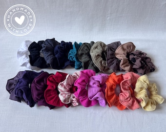 Elastico per capelli in mussola | Elastico per capelli in cotone fatto a mano | Morbido e delicato sui capelli | Disponibile in molti colori | Fatto a mano