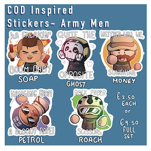 COD Inspired Stickers - Army Men