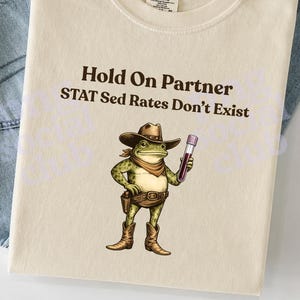 Funny Lab Tech Hold On Partner PNG, Funny Medical Technician Graphic, Trendy Lab Assistant PNG, Western Cowboy Frog Med Tech