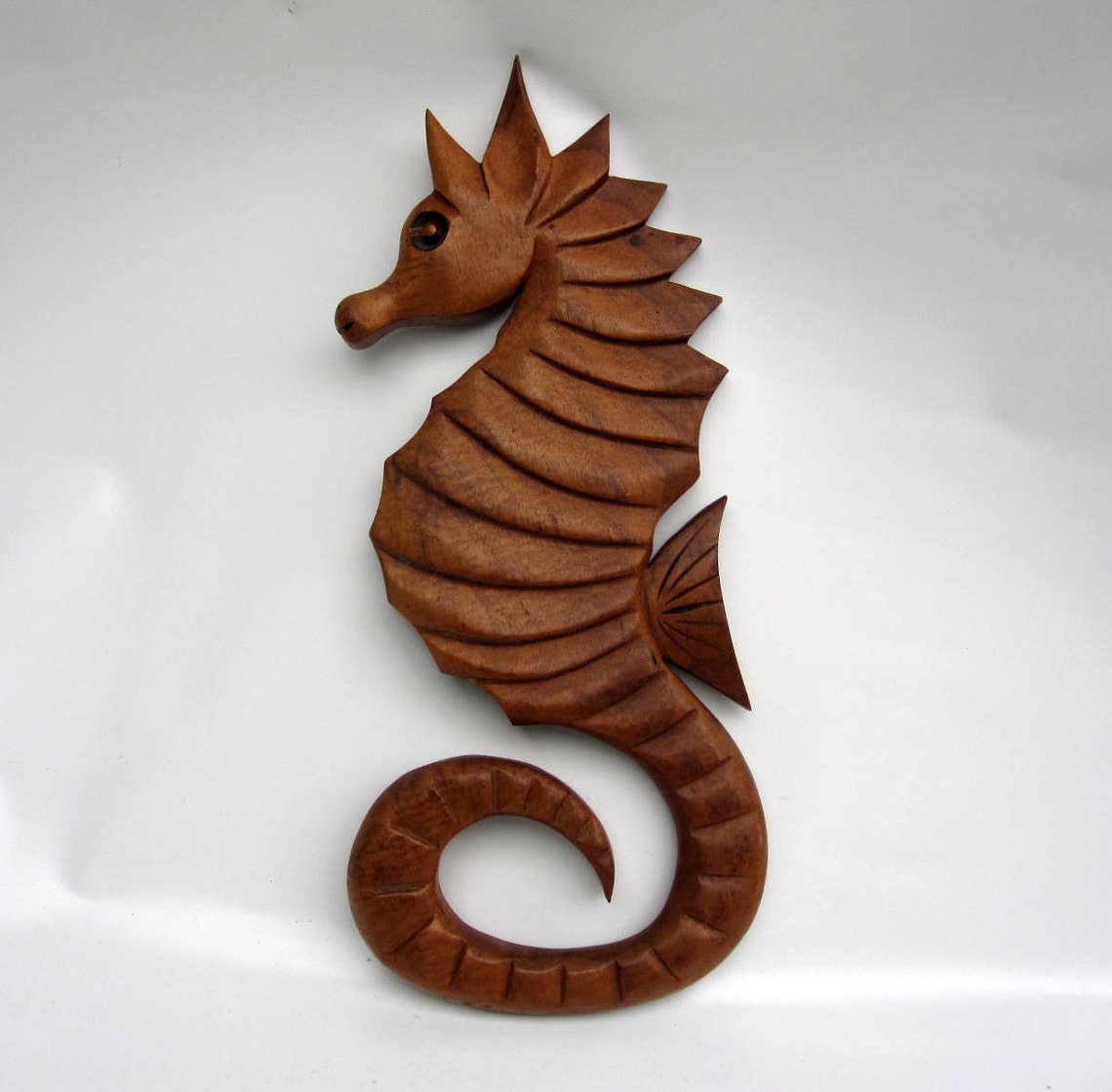 Mid Century Modern Seahorse Beach Decor Large Wood Etsy