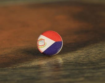 Sint Maarten Flag Map Pin | Flag push pin | Sint Maarten map pin for wood map