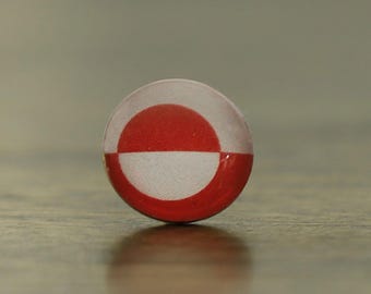 Greenland Flag Map Pin | Greenland Flag push pin | Greenland map pin for wood map
