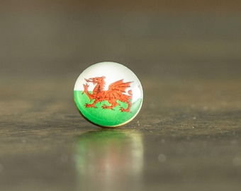 Wales Flag Map Pin | Wales Flag push pin | Wales map pin for wood map