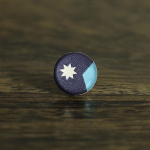 Minnesota New Flag Map Pin | Minnesota Flag push pin | Minnesota north star map pin for wood map