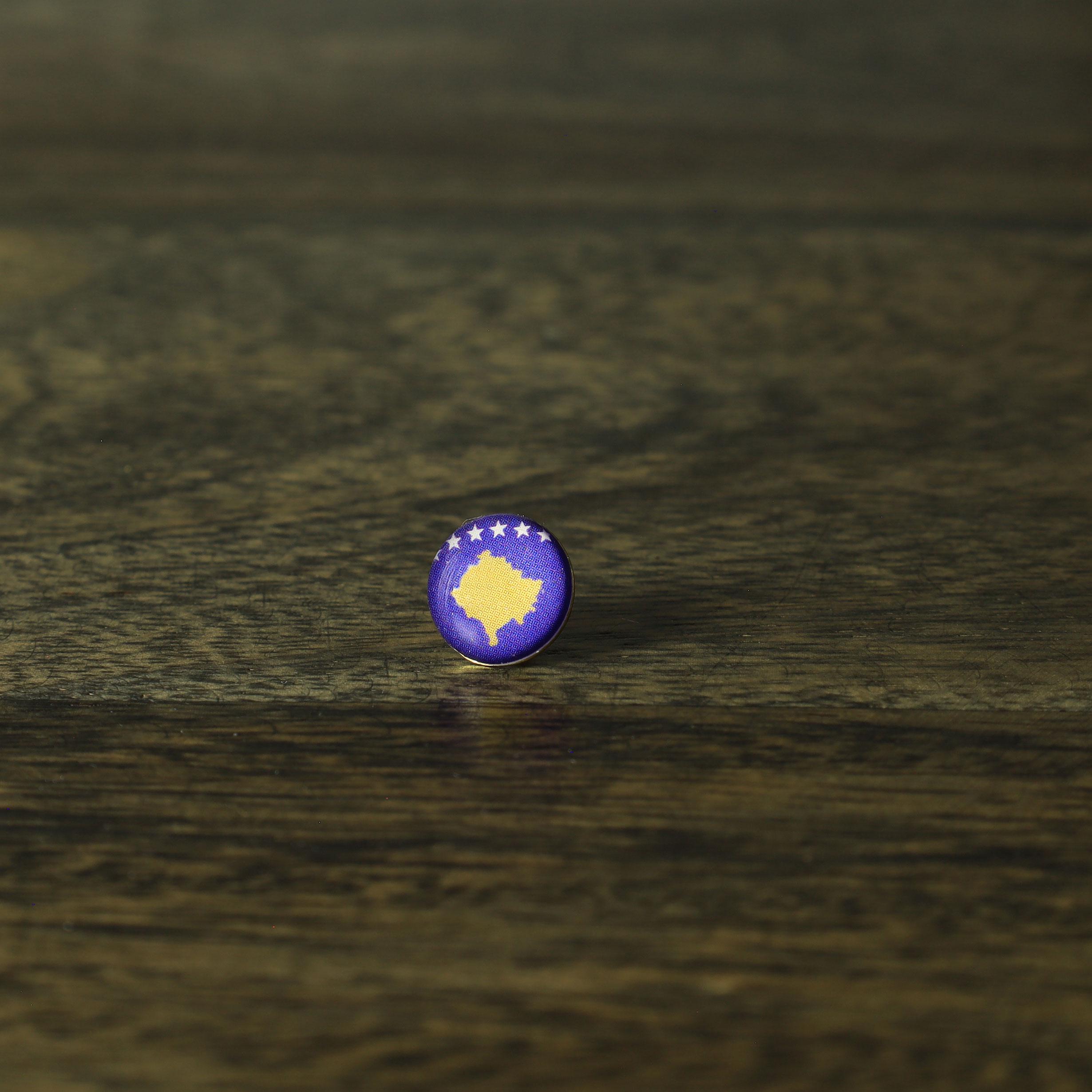 Kosovo Flag Map Pin | Kosovo Flag push pin | Kosovo map pin for wood map