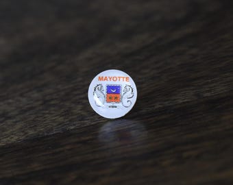 Mayotte Flag Map Pin | Mayotte Flag push pin | Mayotte map pin for wood map