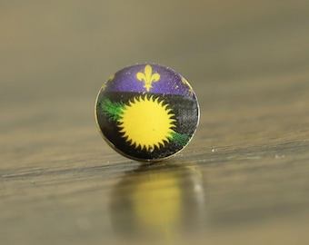 Guadeloupe Flag Map Pin | Flag push pin | Guadeloupe map pin for wood map