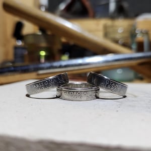 Handcrafted State Quarter Coin Rings | Unique Gifts | US & World Coins - Phoenix Forged Rings