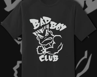 Vintage 90s BAD BOY CLUB Graphic Tee - Navy Large - Etsy
