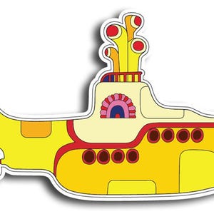 Beatles Yellow Submarine Logo Sticker | Vinyl DecalVinyl Decal / Sticker 10 Sizes!! Free Shipping!