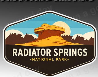 Cars Radiator Springs: National Park Sticker, Cars Sticker 10 sizes!! Free Shipping! Tracking!