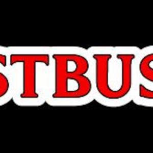 May include: The Ghostbusters logo, featuring the word "GHOSTBUSTERS" in bold red letters with a white outline, set against a black background. The iconic ghost symbol is incorporated into the "O" and the "S".