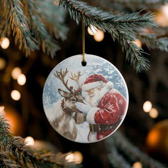チェリー材】 🎕 陶器製 クリスマスオーナメント