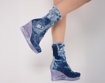 disel デニム ロング スニーカー 00s vintage grunge disel デニム ロング スニーカー 00s vintage grunge