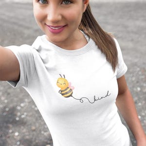 Kind Bee Women&#39;s Softstyle Tee: Positive Vibe Shirt