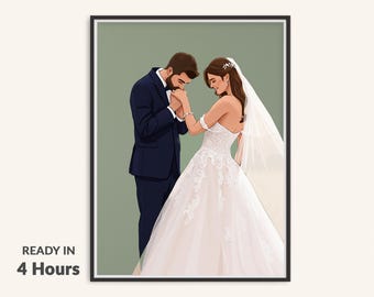 couple portrait, gift for couple, faceless portrait, engagement drawing, boyfriend portrait, family portrait, custom gift, Faceless Gift