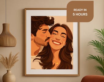 Ritratto senza volto, illustrazione personalizzata, foto personalizzata, illustrazione fotografica, ritratto personalizzato, regalo per fidanzato, regalo per fidanzata