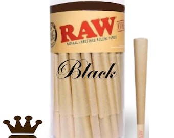 RAW Black King Size Ultra Thin Pre-Rolled Cones – For the Ultimate Smooth