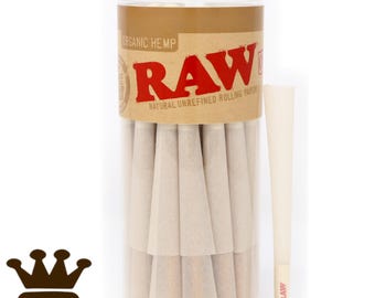 RAW Organic King Size Pre-Rolled Cones – Slow Burning, All-Natural Rolling Experience
