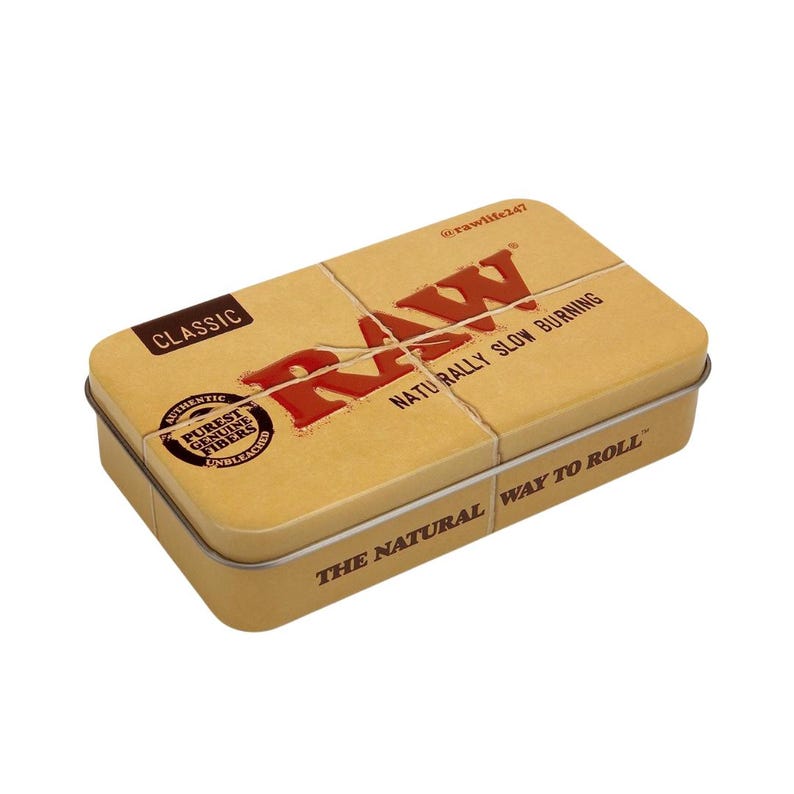 RAW King Size Pre-Rolled Cones – 15 Pack | Packed in RAW Metal Tin Container image 2