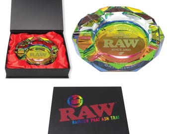 RAW Rainbow Phat Glass Ashtray – Limited Edition Brand New 2025