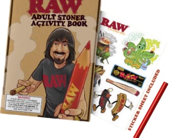 RAW Stoner Coloring Book Adult Activity Puzzle Book Novelty Gift