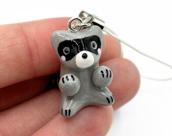 Raccoon Mochimal Charm | Cute Animal Keychain Accessory - Etsy