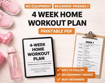 4 Week Home Workout Plan – No Equipment PDF