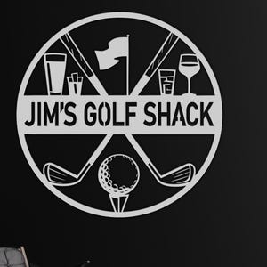 Custom Golf Bar Sign Metal Wall Art – 19th Hole Man Cave Decor, Golf Clubhouse Gift for Him,  Home Bar, Game Room