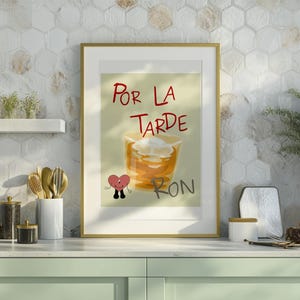 Por la tarde ron | Digital Print | Poster | Bad Bunny inspired