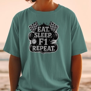 Eat Sleep F1 Repeat T Shirt Racing Fan Gift Motorsports Enthusiast Checkered Flag Car Racing Tee Formula One Shirt, Formula One tee, F1 tee