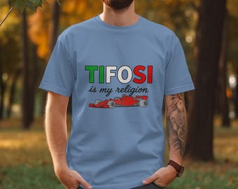 T-shirt Tifosi Is My Religion : vêtements pour fans de course italiens