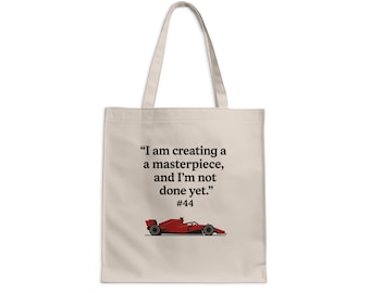 Sac fourre-tout Inspirational Quote : Formula 1 #44 Graphic, Sac cabas en toile de coton