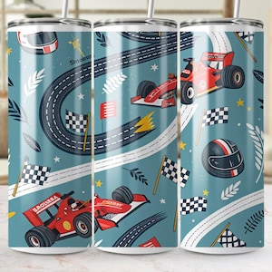 Racing Car Tumbler Wrap. 20 Oz Skinny Car Racing Sublimation Design, Race Car Tumbler, Race Day, Digital Download