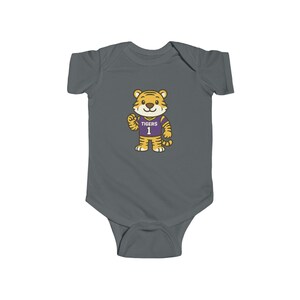 Tigers Baby Bodysuit (NB-24M) | Louisiana Football Infant Jersey Onesie | Geaux Football Baby Shower Gift | Toddler Apparel image 6